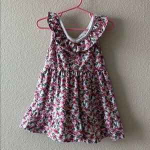 Toddler Girl’s Janie and Jack Floral Ruffle Dress, 3